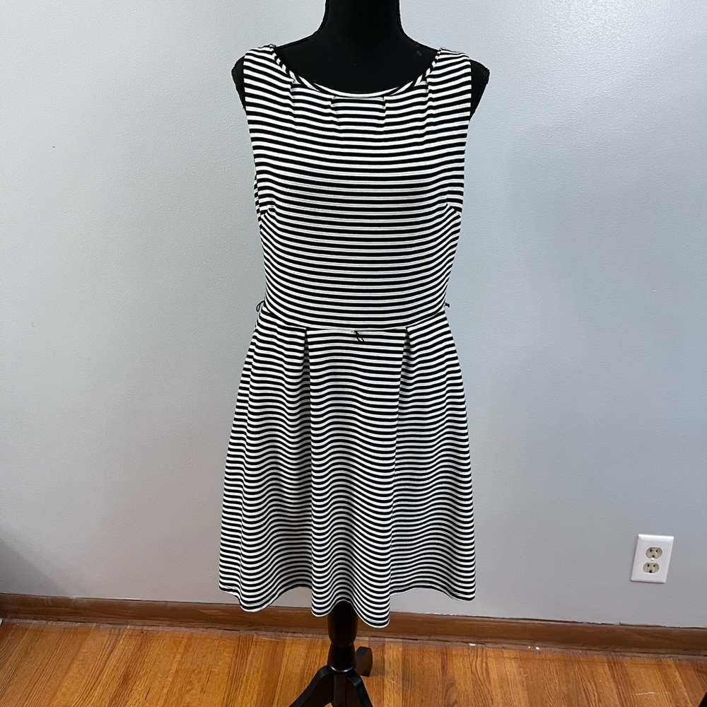 Merona Black and White stripped Dress